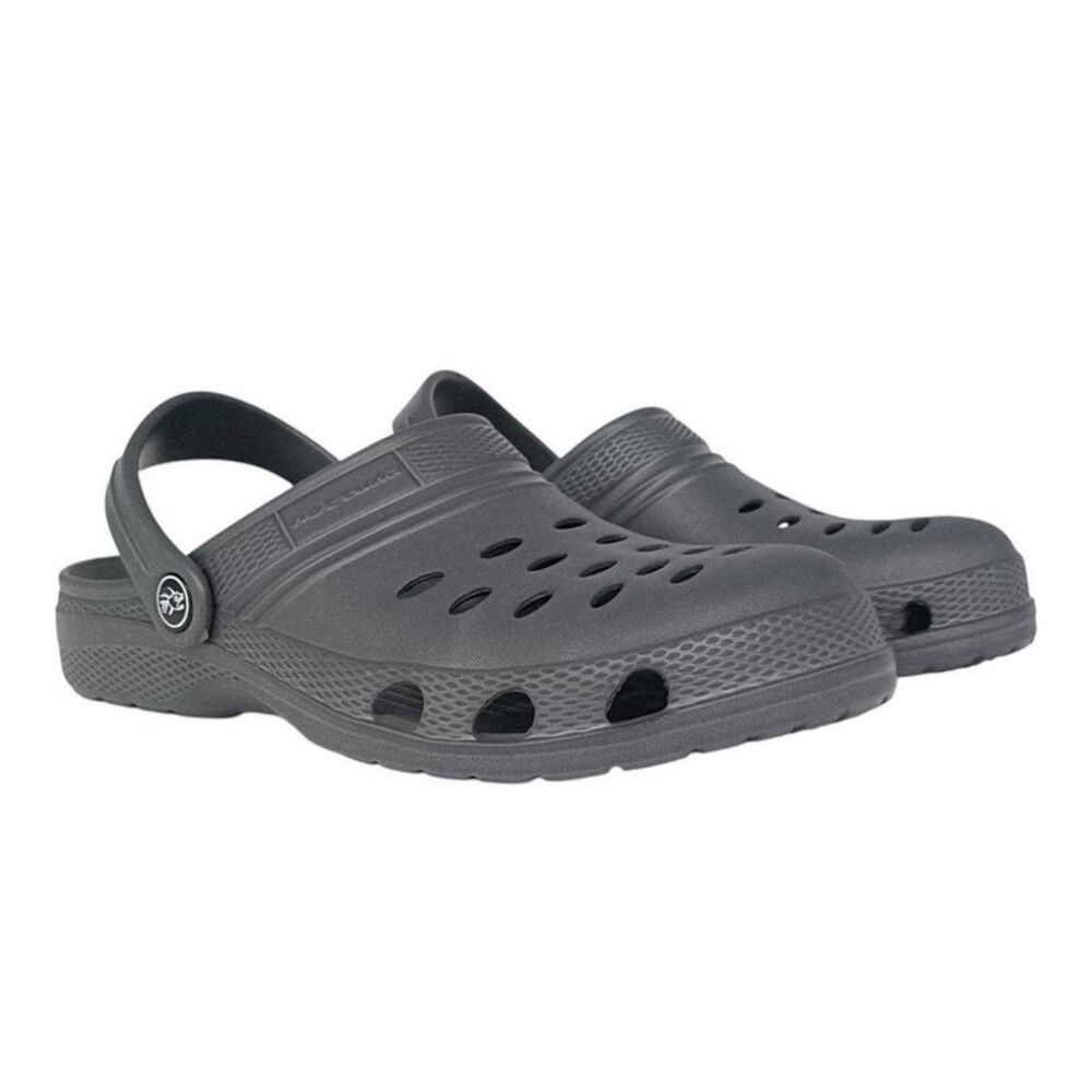 Hot Tuna Mens Flat Clogs / Charcoal